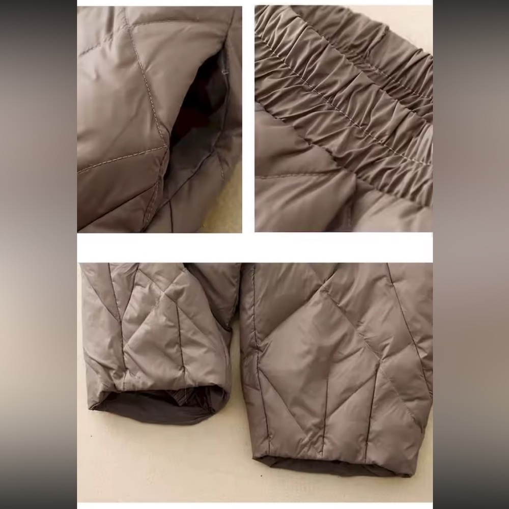 NWT❄️Stylish Tan Quilted Pants - Picture 5 of 16
